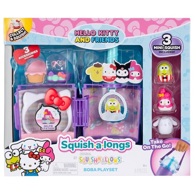 Set de juego Squish-a-longs Hello Kitty y sus amigos Hello Kitty Boba