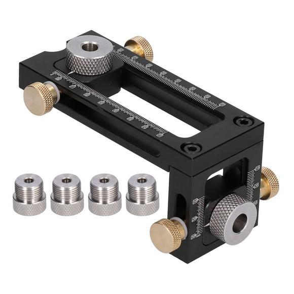 Outil de Menuiserie Perforatrice Localisatrice avec 4 Spécifications de Douilles pour Vis de Lit et d'Armoire