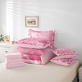 thumbnail image 6 of Feelyou Bowknot Initial X Comforter Set 7pcs, Glitter Diamond Stars Full Bedding Set, 6 of 8