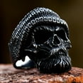 thumbnail image 3 of ZMY Home Stainless Steel Skull Ring with Bearded Skull and Headscarf Design (12), 3 of 7