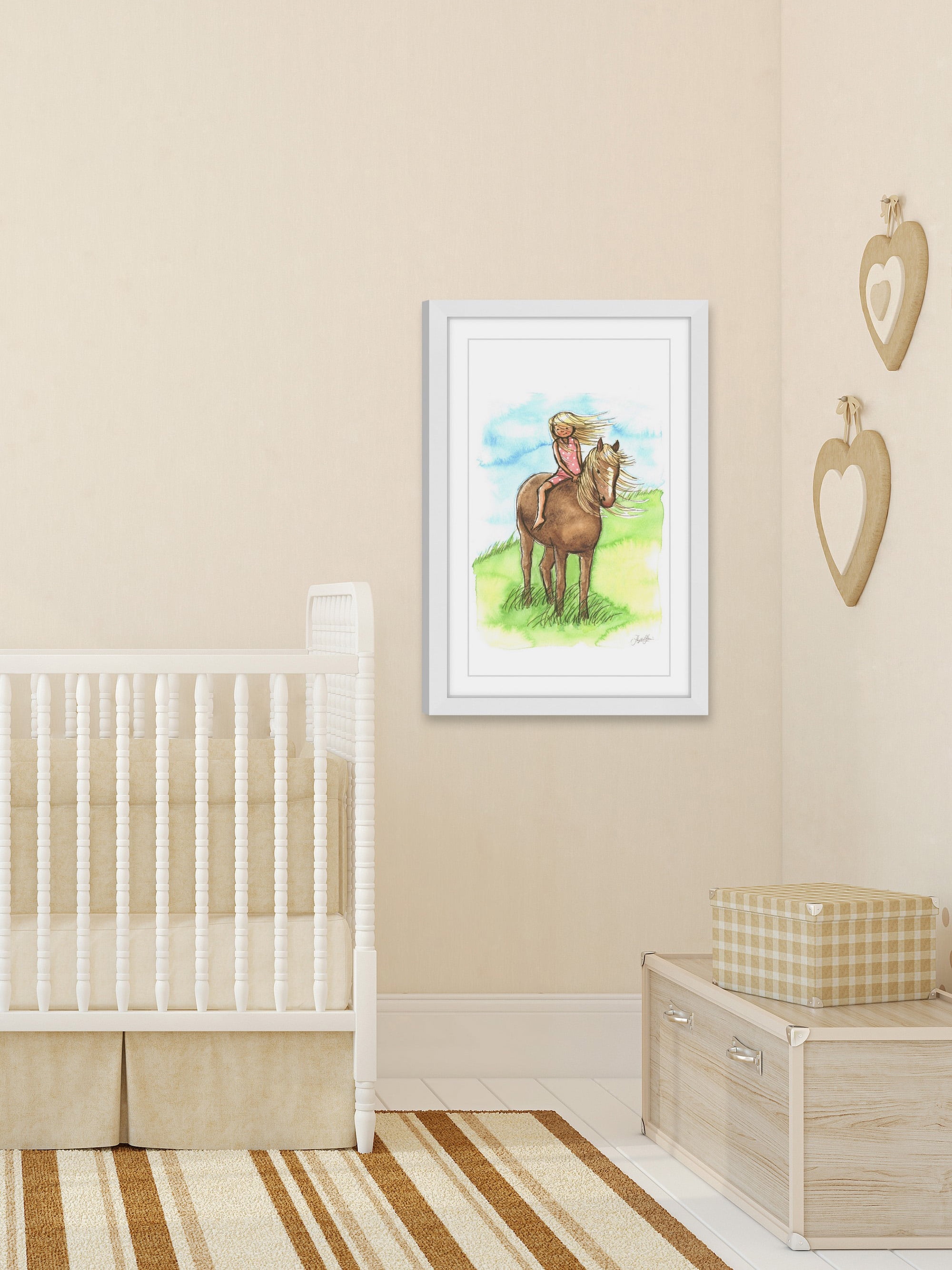 "Horse Girl" Framed Painting Print