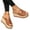 Brown, variant on Cheers Casual Women Summer Wedge Peep Toe High Heel Platform Mules Anti Skid Sandals