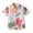 Watermelon Red, variant on NIEWTR Toddler Boys Dense Tropical Print Short Sleeve Button Down Shirt Hawaiian Beach Vacation Tops(Navy,6-12 Months)