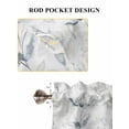 thumbnail image 6 of Green Beige Spring Floral 2 Panel Kitchen Curtains for Small Windows, Luxury Botanical Summer Bathroom Tier Curtain, Short Window Treatment for Bedroom/Living Room 55"x24", 6 of 6