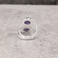 thumbnail image 6 of Natural Amethyst Ring, Rough Amethyst Gemstone Ring, Feb Birthstone, Double Stone, 925 Sterling Silver, Womens Ring, Christmas, Thanksgiving, Handmade, Statement Jewelry, Rough Gemstone Jewelry, 6 of 6