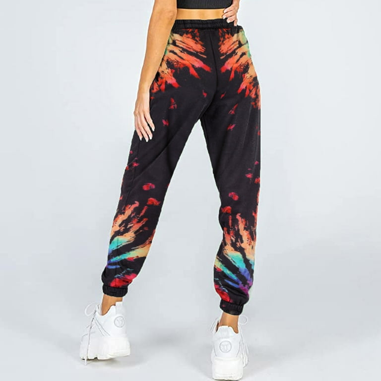 YWDJ Joggers for Women Lightweight Womens Ladys Casual High Waist Loose  Pants Comfy Stretch Printing Sweatpants Pants Multicolor M 