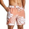 thumbnail image 7 of Jewelreauty Father's Day Men Hawaiian Beach Shorts Casual Striped Drawstring Loose Summer Shorts, 7 of 7