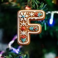 thumbnail image 5 of Mecorevxz Gingerbread 26 Letter Ornaments for Christmas Tree Creamy Berries Gingerbread Alphabet Christmas Tree Decorations Hanging Initials Pendant for DIY Crafts Holiday Party,F, 5 of 6