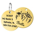 thumbnail image 1 of Personalized Pet ID Tags, Customizable Stainless Steel Dog and Cat Tags with Multiple Designs, Pet ID Name Dog Tags, Cat Collar Accessories Gifts for Pet Lovers, 1 of 8