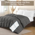thumbnail image 2 of 100% Cotton All-Season Comforter - Box Stitched Comforter - Bedding with Corner Tabs Machine Washable Lightweight Color Dark Grey Solid Pattern Size Queen (90"x90"), 2 of 7