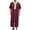 Wine, variant on SIYUDAN Men Kaftan Thobe Casual Long Sleeve Beach Summer Loose Fit Robe with Embroidered Muslim Men Thobe Wine Robe