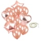 thumbnail image 2 of 15pcs Glitter Star Heart Globo de Látex Conjuntos Decoración Del Oro rosa, 2 of 9