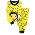 thumbnail image 3 of Boys Pajama Sets Cute Cartoon Cotton Sleepwear Long Sleeve 2 Piece Matching Holiday Pjs Set Snug-Fit Outfits Sleepwear Kids Clothes Pjs,Z12-Yellow,110(4-5 Years), 3 of 3