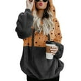 thumbnail image 2 of gakvbuo Sweaters For Women Fall Fashion 2024 Oversized Sherpa Pullover Zipup Hoodie With Pockets Fuzzy Fleece Sweatshirt Coat Long Sleeve Hooded Blouse Sweatshirt Cotton Coat Outwear, 2 of 9