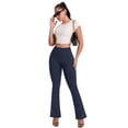 thumbnail image 2 of ValueVibe Flare Leggings for Women High Waisted Stretch Yoga Pants Soft Bootcut Workout Leggings, Navy S, 2 of 7