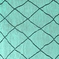thumbnail image 1 of Ahgly Company Indoor Square Oriental Turquoise Blue Industrial Area Rugs, 6' Square, 1 of 4