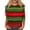Green #006, variant on Striped Shirt Women 3/4 Sleeve Trendy Print T Shirt Casual Crewneck Blouse Fashion Three Quarter Length Sleeve Tops Pink 2XL