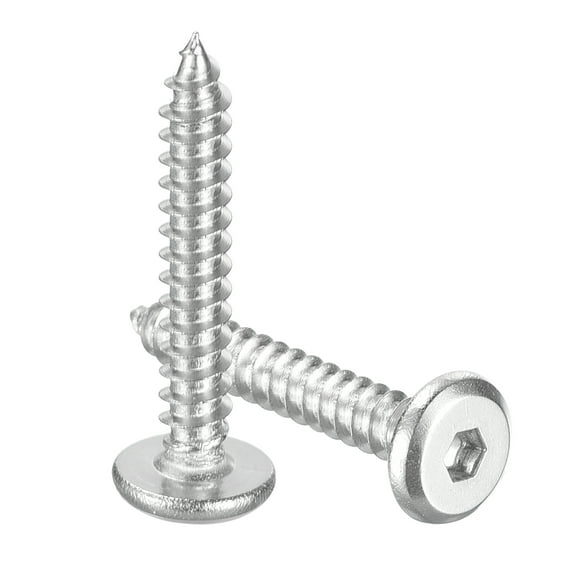M3 x 20mm (50 Pack) 304 Stainless Steel Flat Round Socket Head Wood Screws