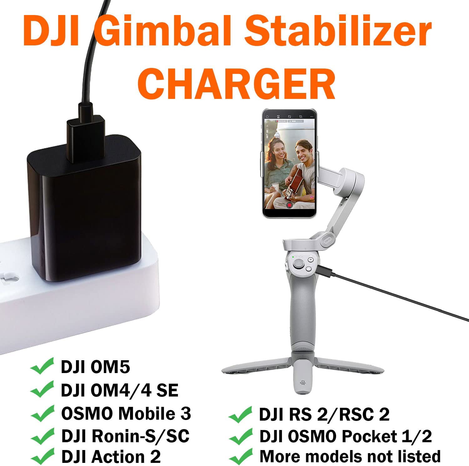 Kollisionskursus Disciplinære Ordliste 5FT USB C Gimbal Stabilizer Adapter Charger Cable for DJI OM5, OM4, OM4 SE,  OM3,OSMO 5, Mobile 3, Ronin-SC, Ronin-S, RS - Walmart.com