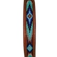 thumbnail image 2 of Showman Couture Genuine Leather Dog Collar w/ Turquoise Beaded Inlay (Small), 2 of 2