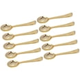 thumbnail image 4 of Vajilla desechable, suministros premium resistentes, juego de cubiertos, utensilios para postres, festivales, catering familiar, eventos, bodas. 10x Cucharas Doradas, 4 of 9