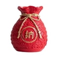 thumbnail image 1 of DOLITY Chinois Nouvel An Feng Shui Bénédiction Sac Vase Décor Sculpture pour Salon Rouge, 1 of 7
