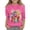 Hot Pink #10, variant on 9 Kid Girl Boy Tops Shirts Cute Cat Print Top for Girls - 3/4 Sleeve T Shirts, Kittens Love Crewneck Blouse