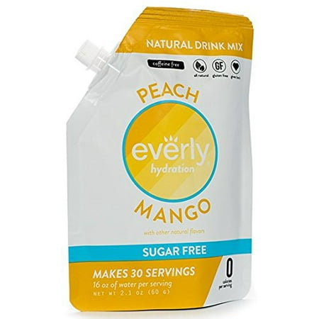 Everly, Hydration Powdered Drink Mix, Peach Mango, 30 (Best Natural Hydration Drink)