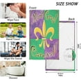 thumbnail image 3 of GZHJMY Mardi Gras Cotton Hand Towels, 2 Pack Absorbent Bath Towel Decorative Fingertip Towels for Bathroom Gym Spa Hotel Beach Swimming Pool,16"x 28", 3 of 7