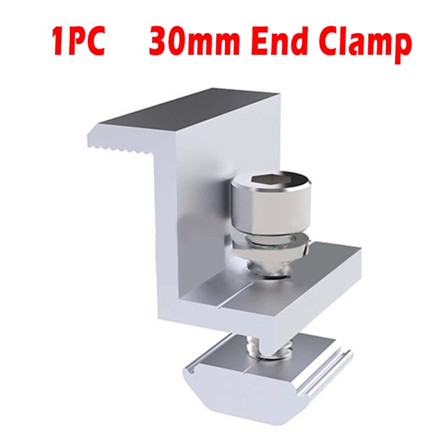 Solar End Clamp Adjustable Solar Panel Bracket Clamp Wide Photovoltaic Support