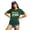 Green, variant on Canada 2026 Soccer Shirts for Women Mexico Shirts Soccer Graphic Jerseys Brazil USA Football Soccer V Neck Tops