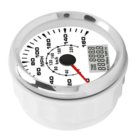 Speedometer,3‑3/8in Speed Gauge GPS Trip Counter Odometer Red
