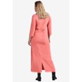 thumbnail image 2 of ellos Women's Plus Size Three-Quarter Sleeve Knit Maxi Dress, 2 of 6