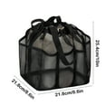 thumbnail image 3 of Hovmgk Travel Portable Mesh Drawstring Toiletry Bag, Fitness & Beach Storage Organizer, Multi-Purpose Pocket Storage Bag for Gym, Swimming, and Cosmetic Accessories, Quick-Dry Mesh Material, 3 of 6