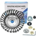8 Inch Steel Wire Trimmer Head Upgraded Rotary Brush Weeds Blade Cutter