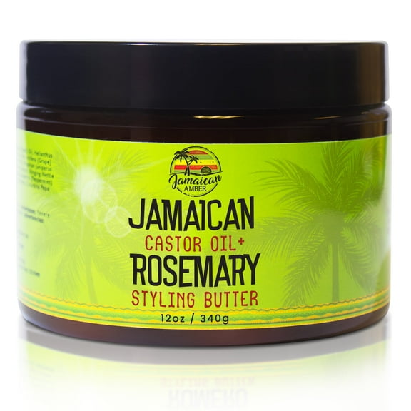 Jamaican Amber Jamaican Castor Oil & Romero Hair Styling Butter 12 oz/354 ml with Rosemary