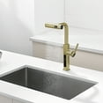 thumbnail image 4 of Lefton Pull-Out Waterfall Kitchen Faucet with Temperature Display, Two Water Outlet Modes, Single Hole, Brushed Gold, KF2209-5, 4 of 8
