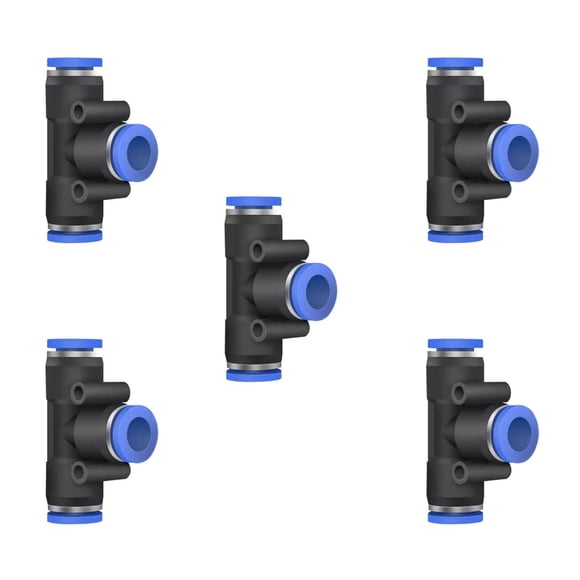 Conector reductor de tubo neumático de 3 vías en forma de T de 11 mm x 11 mm