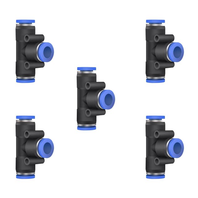 Conector reductor de tubo neumático de 3 vías en forma de T de 11 mm x 11 mm