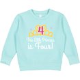thumbnail image 2 of Inktastic 4th Birthday Princess Girls Crown Toddler Sweatshirt, 2 of 4