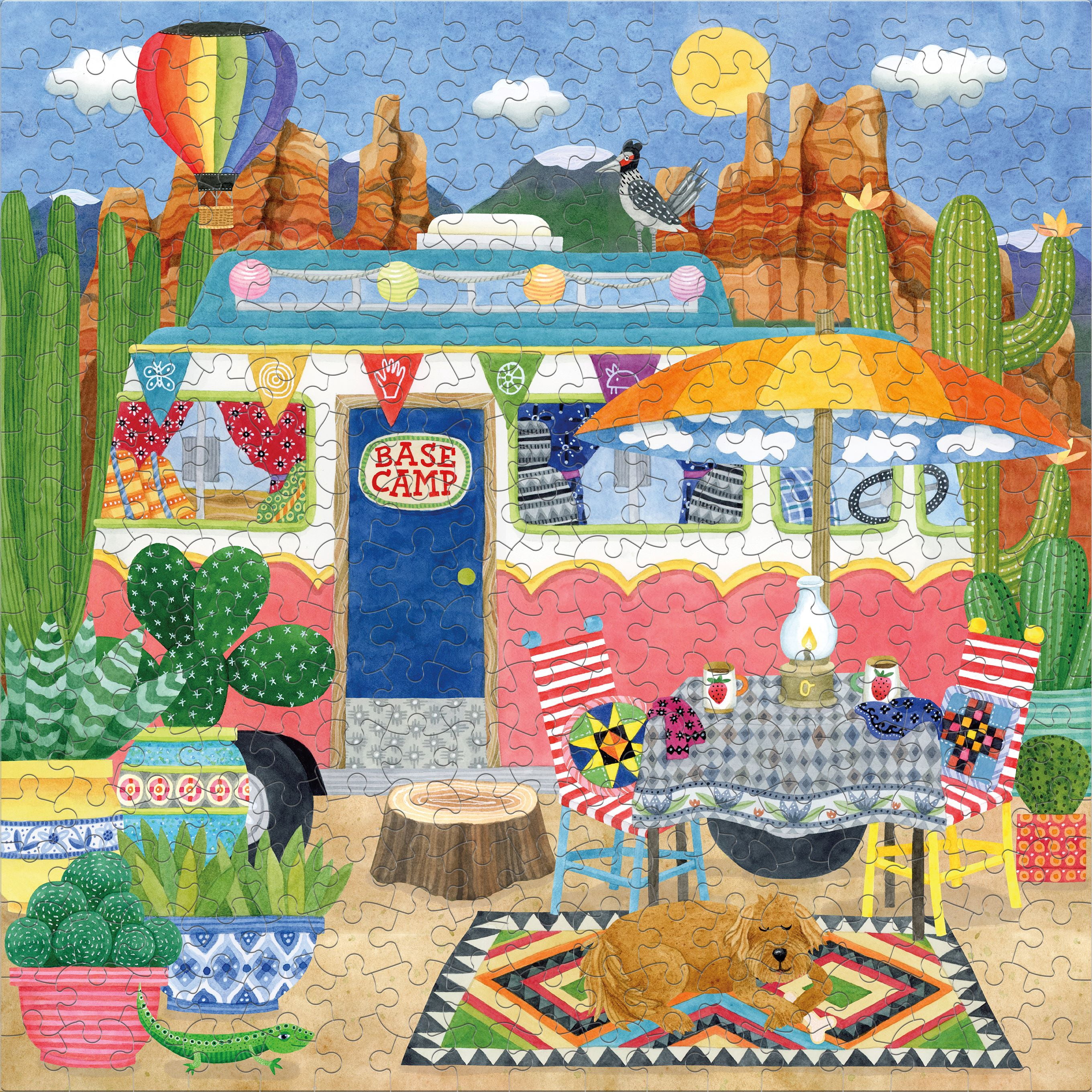 Ceaco 300 Piece Cactus Camp-out (Stephanie Peterson Jones) Interlocking Jigsaw Puzzle