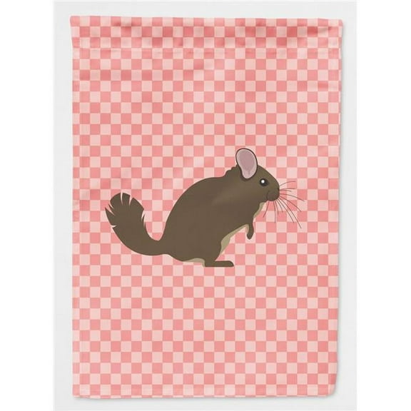Caroline's Treasures BB7875GF Chinchilla Pink Check Flag Garden Size , Small, multicolor