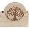 thumbnail image 1 of Something Different - Set de Posavasos Diseño Grabado Tree Of Life - Pack de 4 (Natural), 1 of 4
