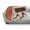 thumbnail image 3 of Heels and Dresses Soft Flannel Fleece Blanket, Accessories Fashion Cocktail Dress Lipstick Earrings High Heels, Cozy Plush for Indoor and Outdoor Use, 50" x 60", Salmon Brown Peach, by Ambesonne, 3 of 6