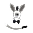 thumbnail image 2 of Conjunto de accesorios para disfraz de burro: diadema con orejas de burro y cola para Halloween y carnavales. 4 piezas, 2 of 9