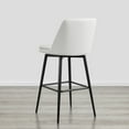 thumbnail image 6 of CHITA 30 inch Counter Height Swivel Bar Stools Low Back Set of 4,Faux Leather in white, 6 of 7