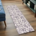 thumbnail image 4 of Purple Floral Leaf Large Area Rugs for Bedroom Living Room, Soft Non Slip Carpet Bedside Rug, Retro Farmhouse Plant Tree Branch Rectangular Floor Cover Kitchen Accent Rug 2'x6' for Dining Room/Office, 4 of 9