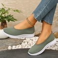 thumbnail image 5 of Women's Soft Sole Casual Shoes, Breathable Slip-On Loafers with Cushioned Insole, Comfortable for Indoor, Driving & Light Duty Green 37, 5 of 6