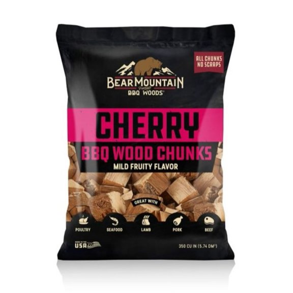 Bear Mountain BBQ Cherry All Natural Hardwood Chunks Mild Fruity Smoky Flavor