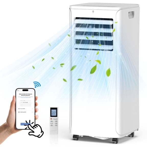 Frostorm Portable Air Conditioner,12000 BTU Air Conditioner Up Cooling Range to 450 Sq.ft,4 in 1 with Remote Control, WiFi App Control, Sleep Mode, Windows Kit